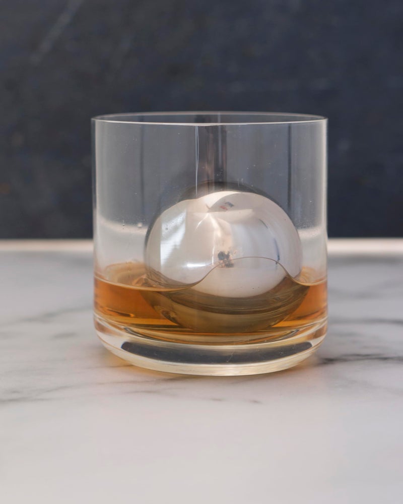 Cestari Whiskey Ball - Reusable Stainless Steel Ice Sphere - Scotch,Vodka,Wine Ice Chiller Stocking Stuffer - Ice Cube Metal Whiskey Stones Ball Won't Dilute Your Drink - Whiskey Drink Coolers Gift - 55mm - Image 5